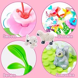 PREBOX Flower Building Toys Set for Toddler Girls