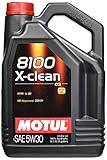 Motul (2020) 8100 X-Clean 5W-30 Synthetic Engine Oil, 5 Liter