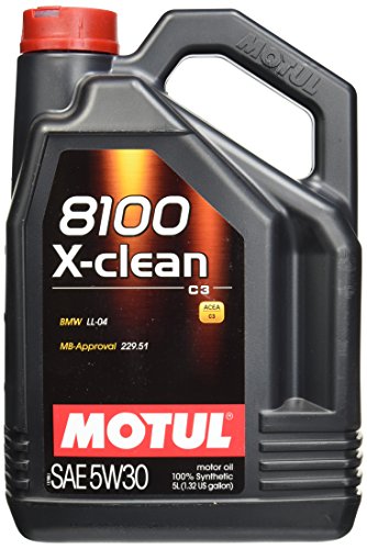 Motul (2020) 8100 X-Clean 5W-30 Synthetic Engine Oil, 5 Liter