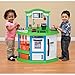 American Plastic Toys Cozy Comfort Kitchen Playset, Realistic Light-Up Burner with Fun Bubbling Sound, 22 Play Kitchen Accessories, Chef Role Play Encourages Imagination, for Ages 3+
