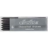 Cretacolor Charcoal Lead, Charcoal Lead Soft Box of 6