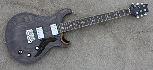 Full size electric guitar with maple venner in transparent black color