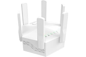 JBZP WiFi Extender, 6 Antennas WiFi Booster Signal Range up to 10000 Sq.ft and 65 Devices, 1200Mbps Dual Band Wireless Repeat