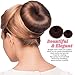 Donut Bun Maker, MORGLES Hair Bun Maker 7pcs Hair Ring Style Bun Maker Set with 5pcs Hair Elastic Bands, 20pcs Hair Pins (Dark Brown)