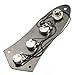 Kmise 3 Bands Black Plated Wired Control Plate Assembly Preamp for Fender Jazz Bass