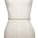 Rhinestone pearls thin wedding accessories sash belt white for bride bridesmaid