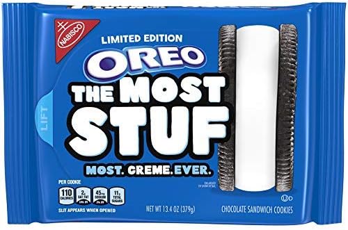 OREO The Most Stuf Cookies, 13.57oz. Package (4 Pack) + FREE Container of Vanilla Frosting!