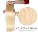 Blonde Hair Extensions, Grammy 22 Inch 7pcs Remy Clips in Human Hair Extensions 70g with Clips for Highlight(#613 Bleach Blonde)