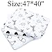 Muslin Swaddle Blankets Silky Soft 100% Cotton Absorbent 1 Pack 47×40 inch Large Muslin Swaddle for Girl and Boy (Color NO8)