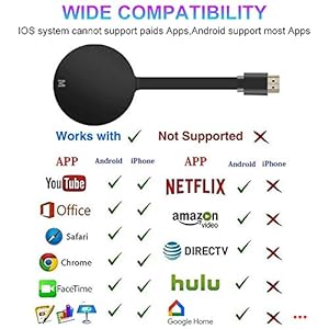 Wireless Wifi Display Dongle, 5GHz 2.4GHz Wireless WiFi 4K Display Dongle HDMI Stick Ricevitore Dongle WiFi, Supporto… - immagine 5