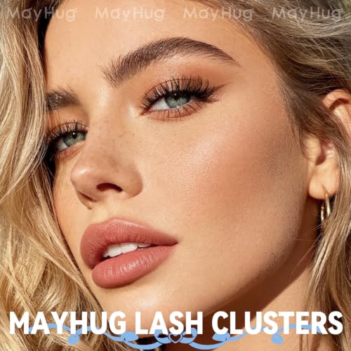 MAYHUG Cluster Lashes Kit,640PCS Natural Wispy Lash Clusters,30D 40D 9-16mm | 640PCS Natural & Wispy Lash Clusters Kit for soft, fluffy and everyday lash styles.