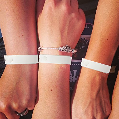 Ouchan White Plastic Wristbands - 100 Pack Vinyl Wristbands for Events Club Music Meeting Party Festival