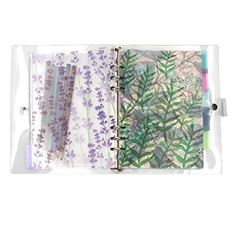 Carpeta archivador de 6 anillas A5 + 80 páginas (puntos, rayas