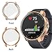 Vivoactive 3 Music Protector Case,JZK Soft TPU Plated Screen Protector Cover All-Around Protective Screen Cover Bumper Shell for Vivoactive 3 Music SmartWatch Accessories(Rose Gold)