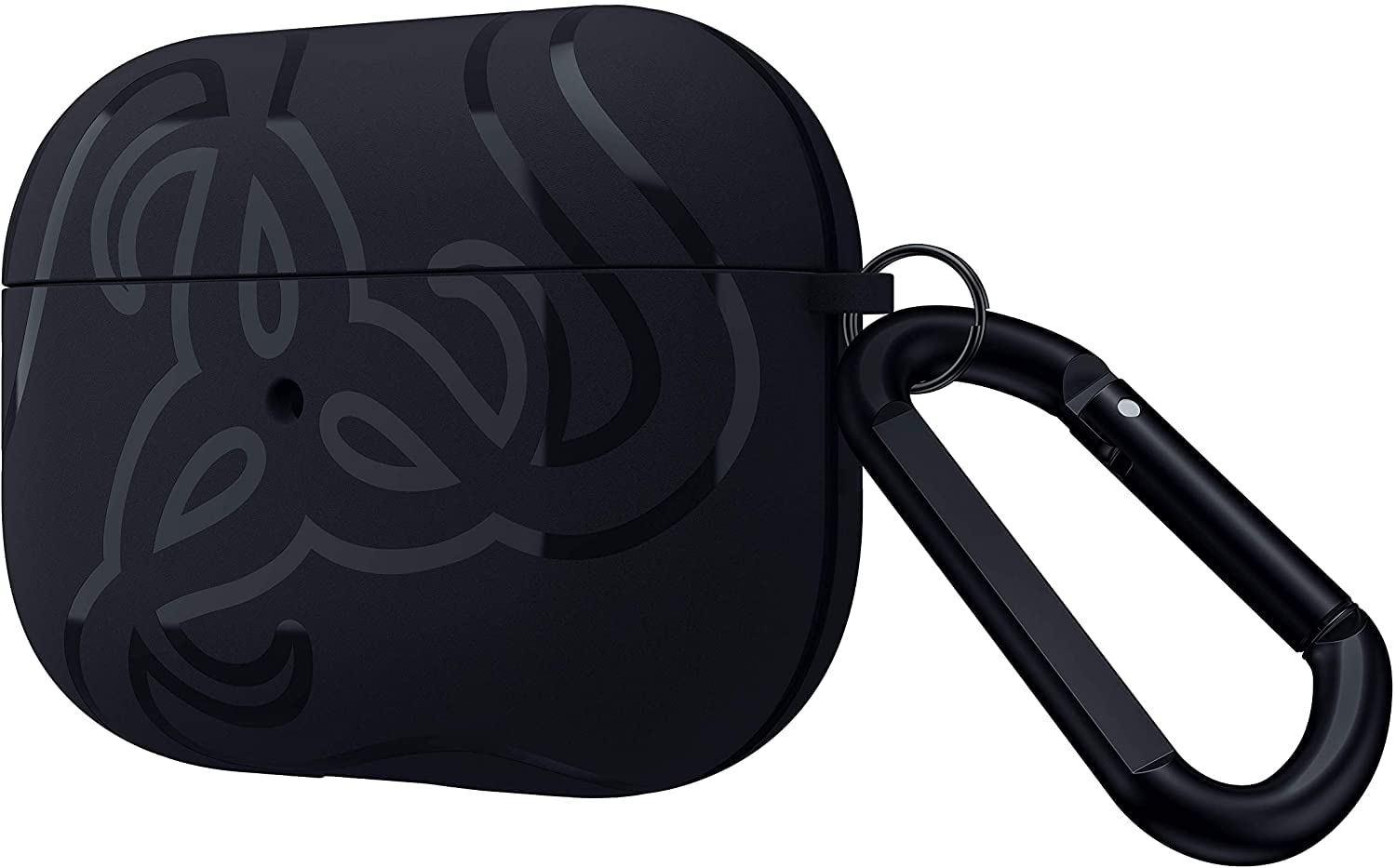 Razer Team Case for Apple AirPods Pro - Protective Cover for AirPods Pro Charging Case (Made of Thermoplastic Polyurethane, with Carabiner, Wireless Charging) Black