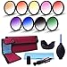 XCSOURCE 58mm 9pcs Graduated Color Filter Kit Orange Blue Grey Red Green Purple Pink Yellow Brown For Canon EOS 650D 50D 40D 400D 450D Rebel T1i T2i T3i 600D 550D LF498