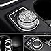 YUWATON Car Bling Interior Accessories for Mercedes Benz GLA250 CLA250 2013-2019 Car Multimedia Knob Cover Rihinestone Decals (Silver)