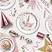 Premium Unicorn Birthday Party Supplies Set, Paper Plates And Cups for 12 by Party Crush, Great for Kids Birthdays and Baby Showers
