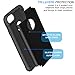 Tekcoo for iPhone 8 Case, Tekcoo iPhone 7 Cute Case, [Tbaron Series] Bumper Case Shock Absorbing Hard Hybrid Slim Thin Cute Cover [Scratch Proof] Plastic Shell + TPU Rubber Inner [Black]