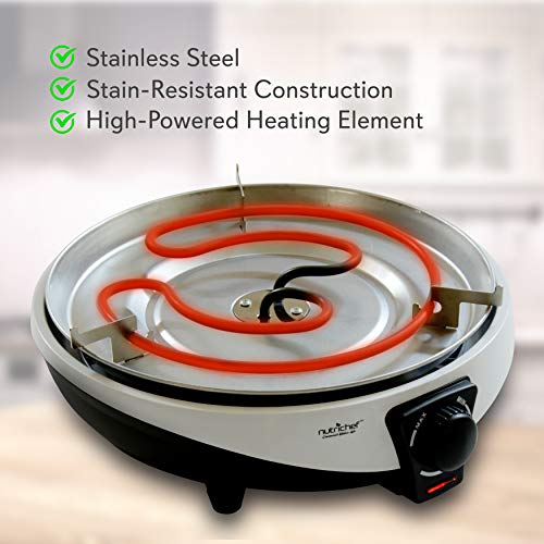 image for NutriChef Electric Griddle & Crepe Maker - Nonstick 11.8 Inch Hot Plat