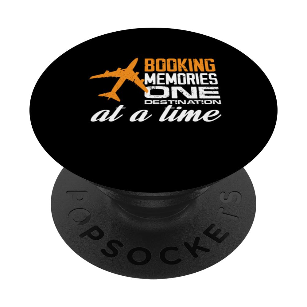 Booking Memories One Destination At A Time Travel Agent PopSockets Swappable PopGrip