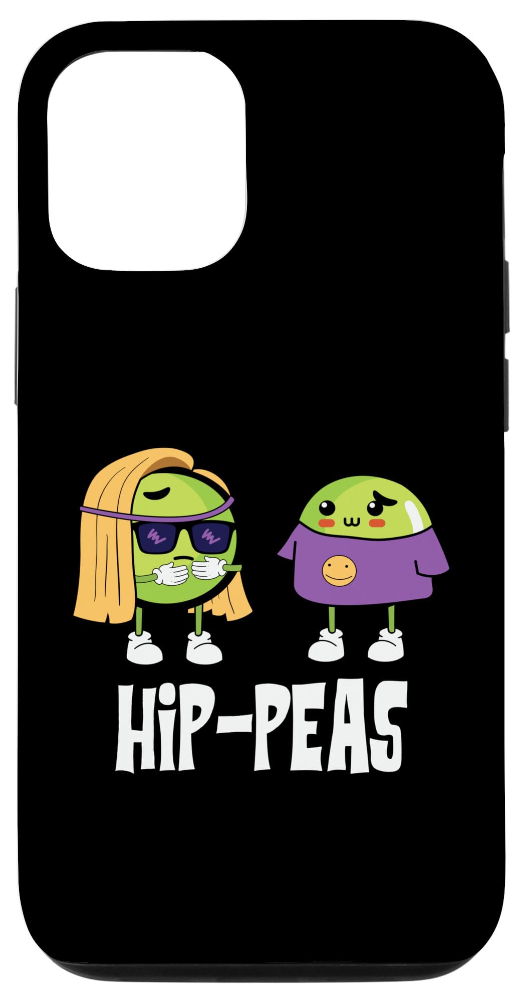 iPhone 14 Pro Funny Hip Peas with Cool Expressions Case
