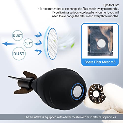 6.6*2.36 Inch DSLR Camera Lens Rubber Air Dust Blower Pump Cleaner Rocket Duster