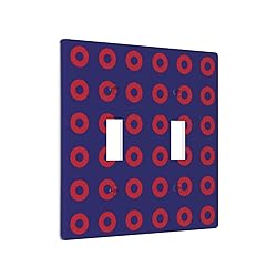 Phish Red Donut Circles On Blue Light Switch Cover