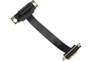 The Lord of the Tools PCIE Extension Cable Double 90 Degree High Speed PCI Express 3.0 Male to Female Up Riser Card Wireless 