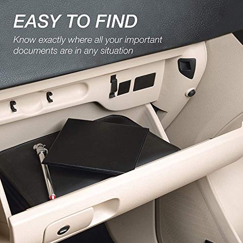 Car Auto Insurance Registration BLACK Document Wallet Holders 4 Pack