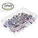 Outus Pearl Head Pins Straight Pins Mixed Colors 100 Pieces, 2 Pack