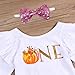 Infant Baby Girl Outfits 1st Birthday Pumpkin Long Sleeve Romper Top Ruffle Tulle Tutu Skirt Headband 3pcs Clothes Set (One, 18 Months)