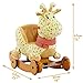 Labebe Baby Wooden Rocking Horse Yellow Giraffe 2-in-1 Toddler Ride-on Toys for 6 months to 3 years Old Kids Creative Birthday Gift