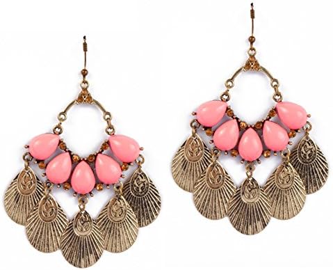 Gipsy Earrings - Pink - Chandelier Earrings - Drop Earrings - Pink Chandelier Earrings - Fashion Jewelry
