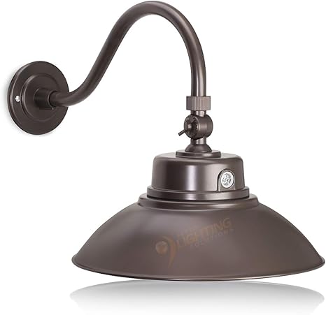 14in Bronze Gooseneck Barn Light Led Fixture For Indoor Outdoor