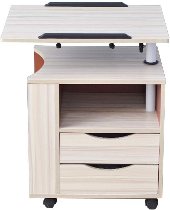 Folding table FEIFEI Side Table, Functional Swivel Bedside Table