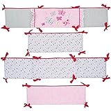 Just Born Crib Bumper, Antique Chic in Floral Pink