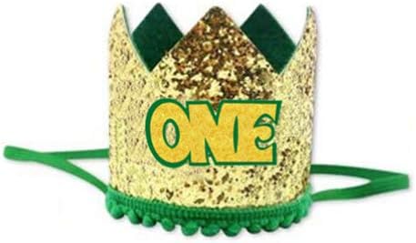 Amosfun Jungle Safari Baby 1st Birthday Party Decorations Kit with Birthday Tiara Crown ONE Cake Topper High Chair Banner Baby First Decorations - Image 5