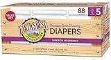 Earth's Best Chlorine-Free Diapers, Size 5, 88 Count