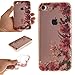UCLL iphone 7 Case ,Retro Rose Floral Pattern Case for Iphone7, iPhone 7 Shockproof Case with a Screen Protector