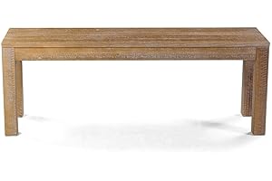 Grain Wood Furniture Montauk Solid Wood Bench, Driftwood