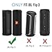 MoKo Carrying Case for JBL Flip 3 , Portable Speaker Cover PU Leather Protective Bag Sleeve Skins, with Holding Strap & Carabiner, Indigo