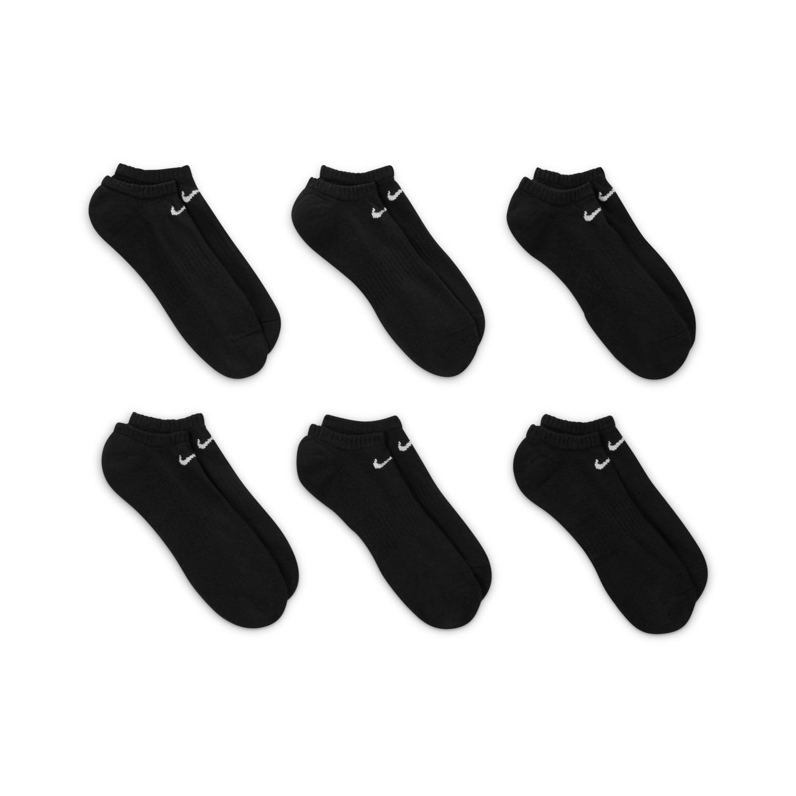 Nike Unisex Adult Everyday Cushioned Training No-Show Socks (6 Pairs)