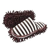 Kangkang@ Coffee Stripes Microfiber Magic Cleaning Slippers For Men