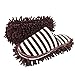 Kangkang@ Coffee Stripes Microfiber Magic Cleaning Slippers For Men