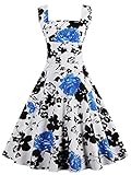 Kilolone Women Sexy 50s Swing Vintage Retro Housewife Rockabilly Summer Party Dress