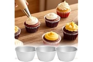 2Pcs Reuseable Aluminum Alloy Egg Tart Cup Puto Cake Mold Mini Round Cupcake Baking Oven Pan Kitchen Pastry Dessert Mould ﻿