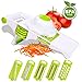 Mandoline Slicer w/ 5-Blades Side Storage, Premium Vegetables Cutter, Chopper, Peeler, Julienne Slicer, Grater, Zoodle Maker, Perfect for Potato, Onion, Zuchinni, French Fry by Eranthe