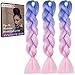 Emmet Jumbo Braids 60+ Colors Kanekalon Synthetic Box Braids African Hair Extension 100g/pcs, Hair Care Ebook Included (24