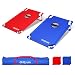 GoSports Portable PVC Framed Cornhole Toss Game Set with 8 Bean Bags and Travel Carrying Case - Choose American Flag Design, Red & Blue or Football primary